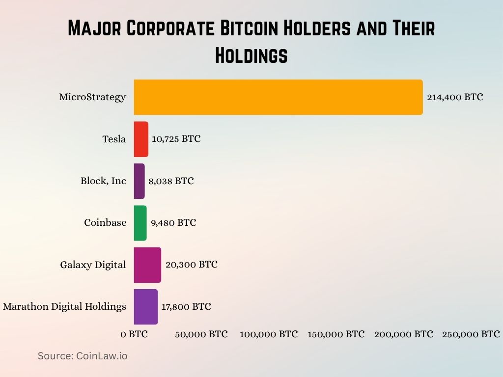 2025 - Major Corporate Bitcoin Holders and Their Holdings 2025 - Major Corporate Bitcoin Holders and Their Holdings
