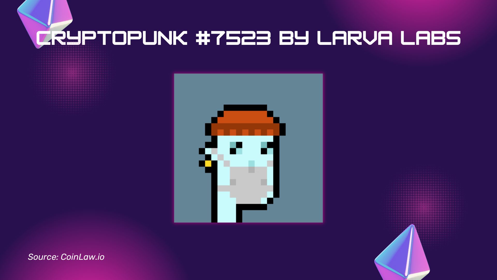 CryptoPunk #7523 by Larva Labs CryptoPunk #7523 by Larva Labs